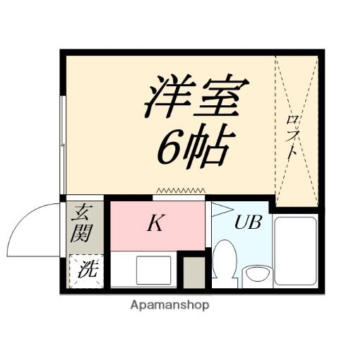 カサボニータ(ワンルーム/3階)の間取り写真