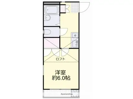 POSISTRY(1K/2階)の間取り写真