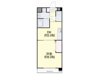 COCO学南町(1DK/1階)の間取り写真