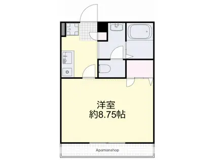 フォーシーズンズ冬(1K/2階)の間取り写真