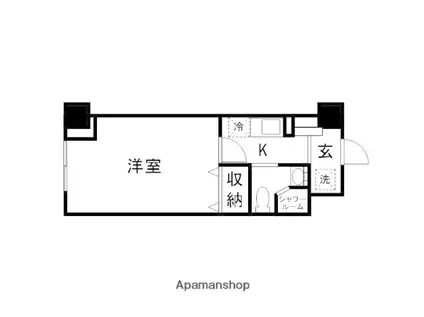 アルファコンフォート岡山(1K/8階)の間取り写真
