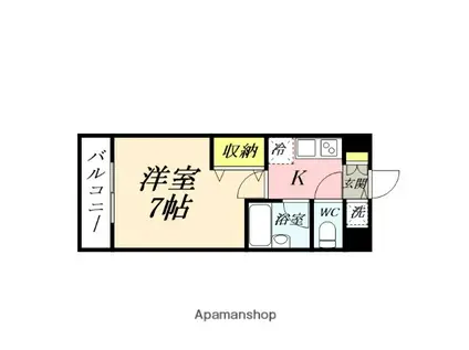 アドバンシティ岡山ステーション(1K/5階)の間取り写真