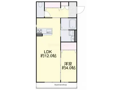 アルカ・ソラーレⅢ(1LDK/1階)の間取り写真