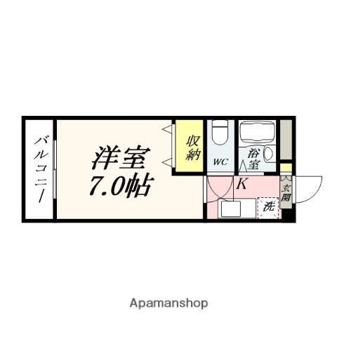 入江第二ビル(1K/2階)の間取り写真