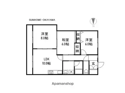 レジデンス泉(3LDK/3階)の間取り写真