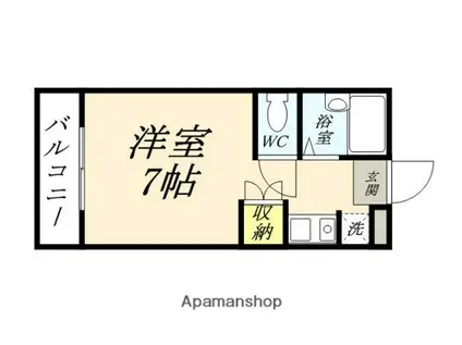 エステートタカツキ(ワンルーム/2階)の間取り写真