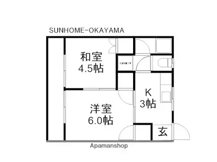 桂マンションⅠ(2K/2階)の間取り写真