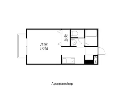 ベール花尻A棟(1K/1階)の間取り写真