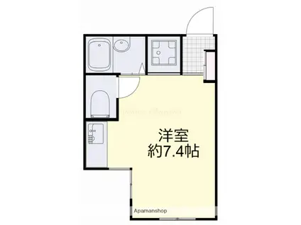 ルシエル番町(ワンルーム/3階)の間取り写真