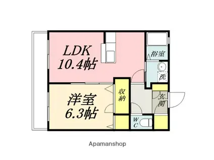 キルシェ(1LDK/2階)の間取り写真