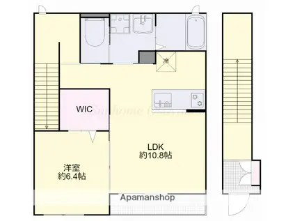 メゾンルミエール(1LDK/2階)の間取り写真