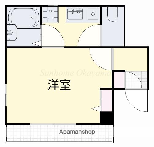 アネックスK(1K/2階)の間取り写真