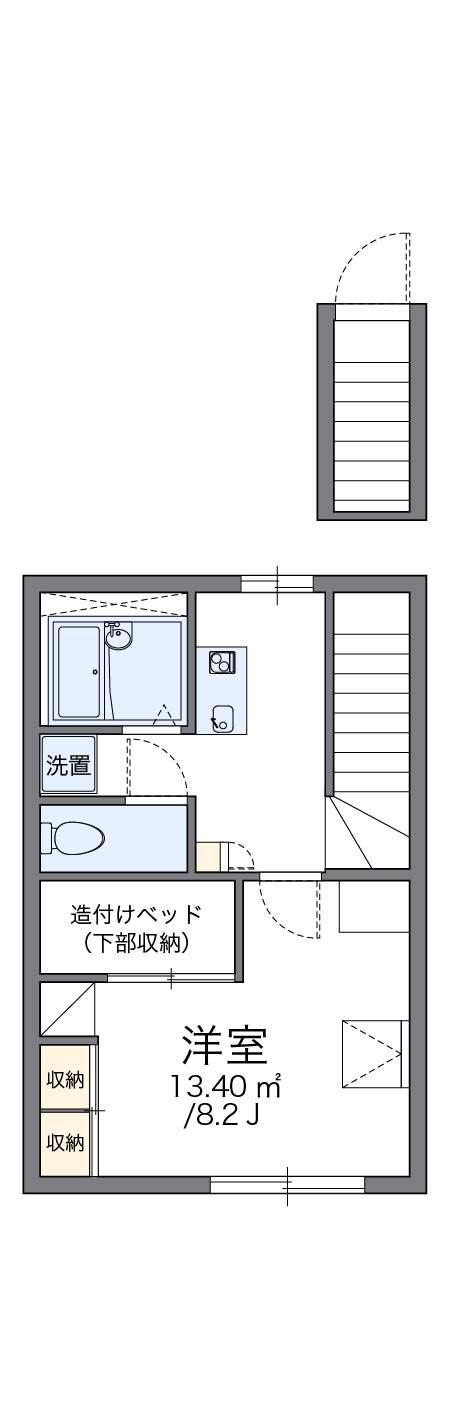 レオパレスイシハラⅡ(1K/2階)の間取り写真