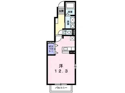 アルモニー(ワンルーム/1階)の間取り写真