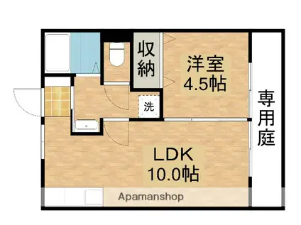 コーポゆたか(1LDK/1階)の間取り写真