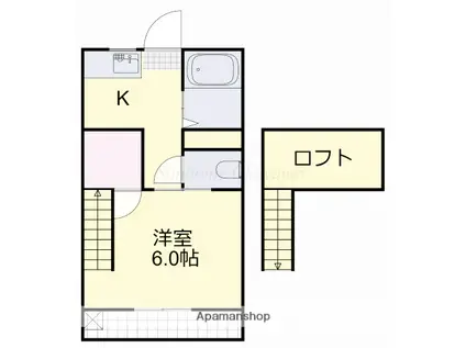 リトルハイム花尻57番館(1K/3階)の間取り写真