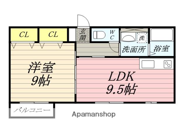 ステイヒル(1LDK/2階)の間取り写真
