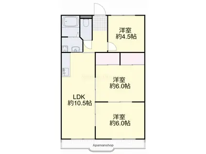 ロイヤルセンチュリーマンション(3LDK/2階)の間取り写真