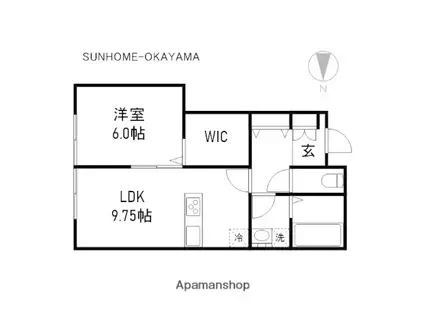 セントロイエル平井B棟(1LDK/1階)の間取り写真