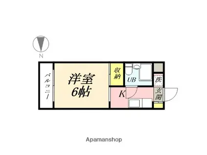 シャルム岡本(1K/3階)の間取り写真