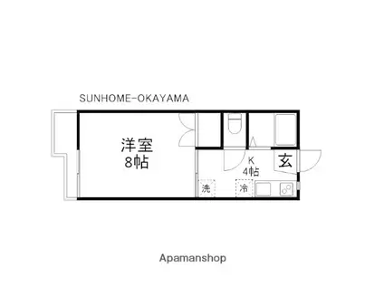 ドエル津島(1K/2階)の間取り写真