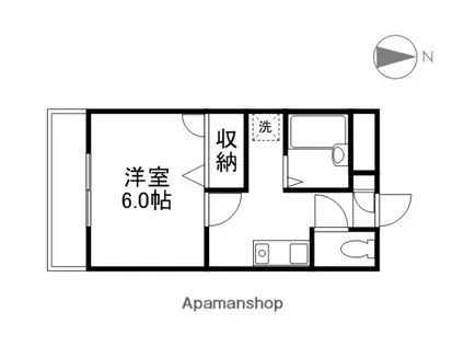 グレコ東山(1K/1階)の間取り写真