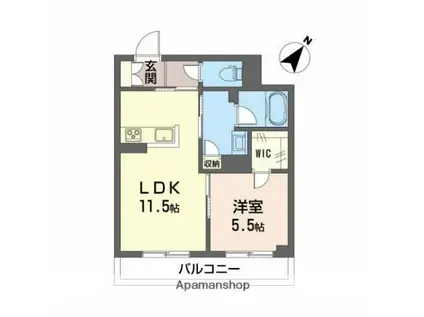 ビラ・メゾン(1LDK/3階)の間取り写真