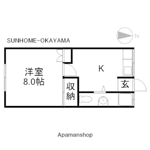 多田コーポ第1(1K/1階)の間取り写真