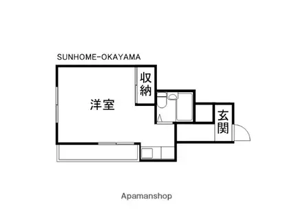 ナッツクラッカー(ワンルーム/5階)の間取り写真