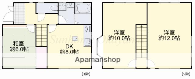 山陽本線 熊山駅 徒歩75分 1階建 築26年(3DK)の間取り写真