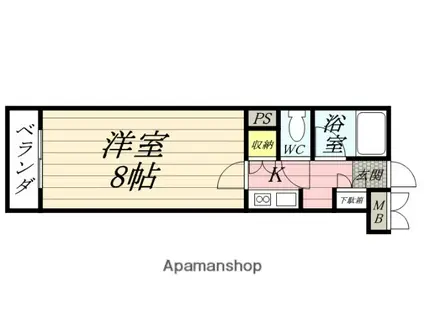 イマージュ・シャトー(1K/3階)の間取り写真