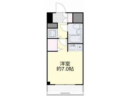 ダイアパレス弓之町(ワンルーム/7階)の間取り写真