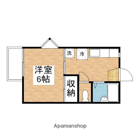 藤田コーポⅠ(1K/2階)の間取り写真