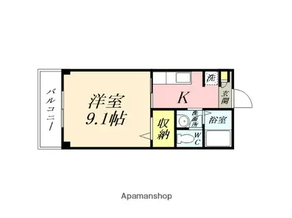 フィネス エトワール(1K/2階)の間取り写真