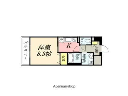 エスペランサ奥田(1K/5階)の間取り写真