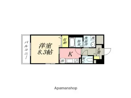 エスペランサ奥田(1K/2階)の間取り写真