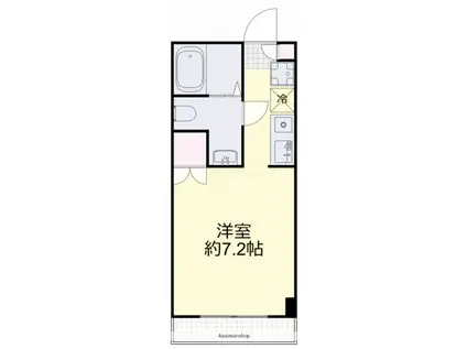 ソレイユアイワ(1K/4階)の間取り写真