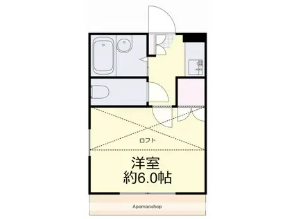 ファミーユMS(1K/1階)の間取り写真