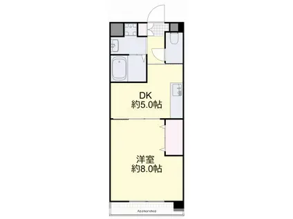 COCO学南町(1DK/2階)の間取り写真