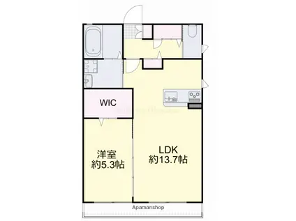 スマートⅢ(1LDK/2階)の間取り写真