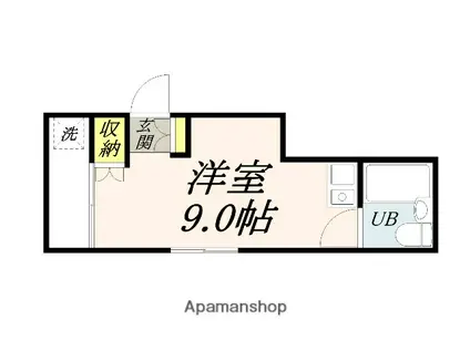 パークウェー学南(ワンルーム/2階)の間取り写真