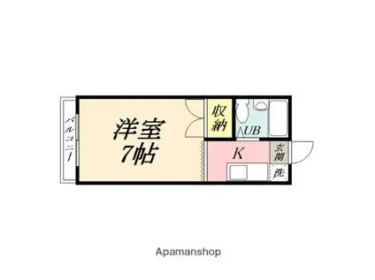 サンコーポ(ワンルーム/1階)の間取り写真