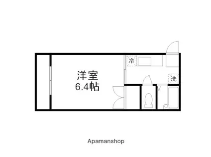 コーポパロス(1K/2階)の間取り写真