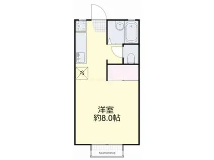 ニューフロント(1K/1階)の間取り写真