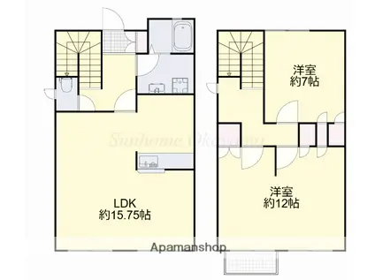 イーグレット4(2LDK)の間取り写真