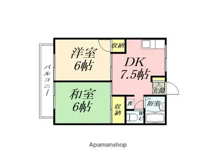コーポニューライフ(2DK/2階)の間取り写真