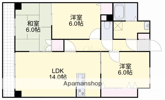 はなはうす門田本町(3LDK/2階)の間取り写真