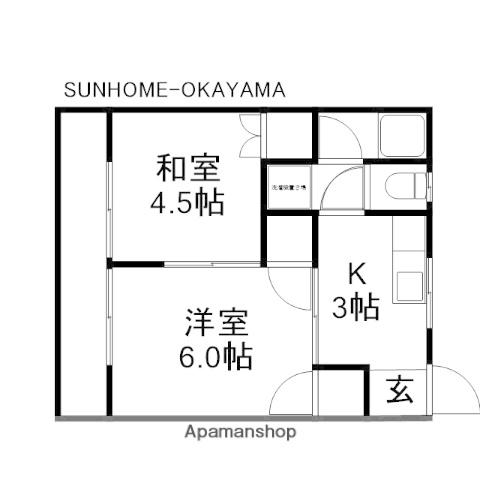 桂マンションⅠ(2K/2階)の間取り写真
