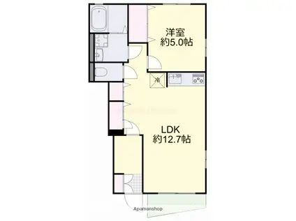 コフレⅢ(1LDK/1階)の間取り写真