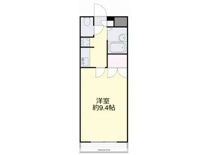 コンフォール(1K/4階)の間取り写真